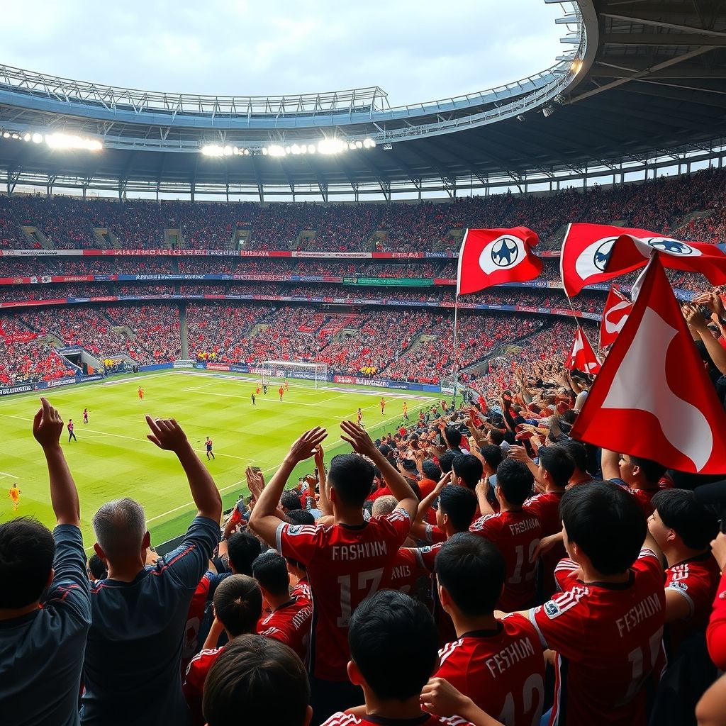 九游娱乐入口-鹿岛鹿角球迷现场助威，球队斗志昂扬